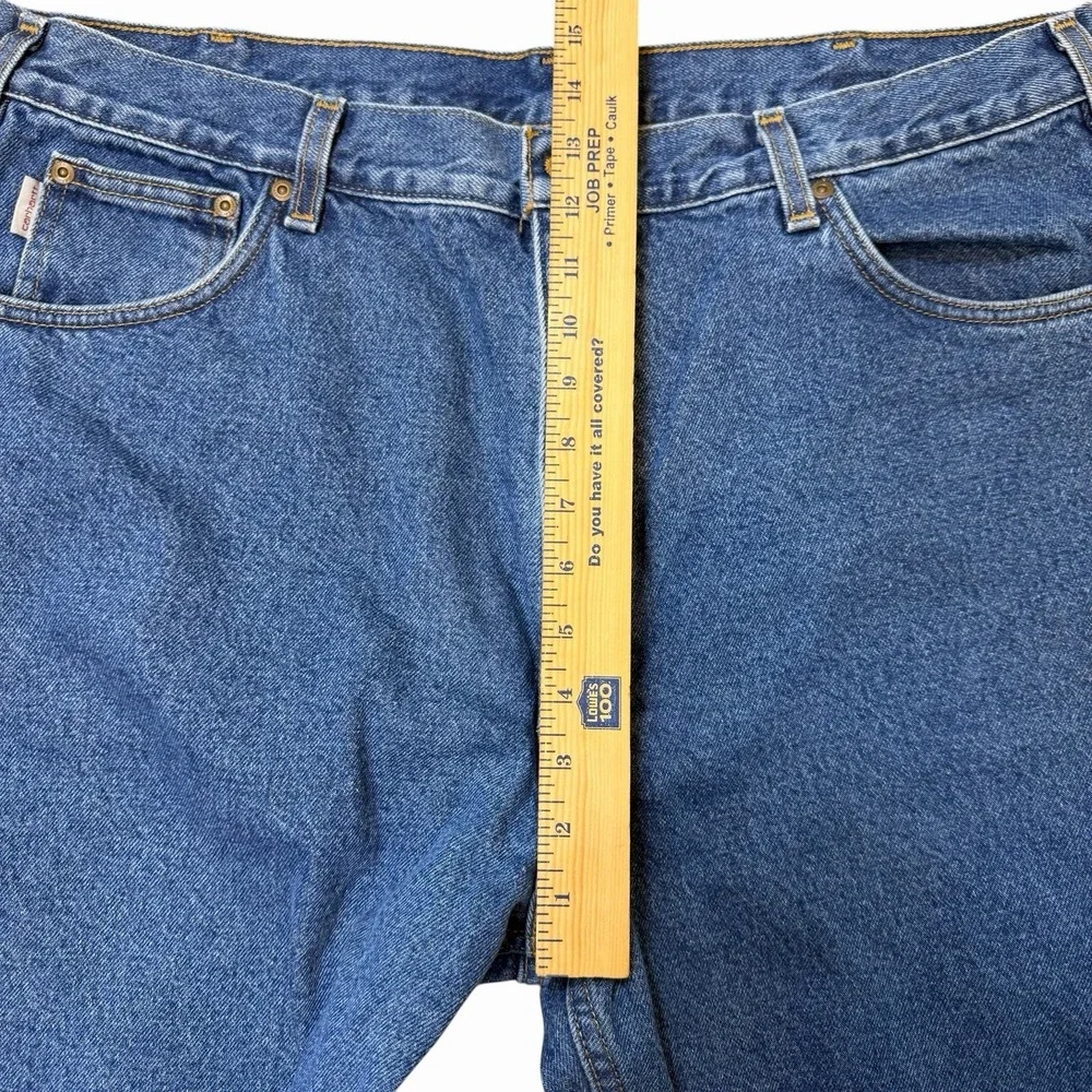Carhartt Flannel Lined Relaxed Fit Denim Jeans Mens Sz 38X31.5 B172-DST Workwear